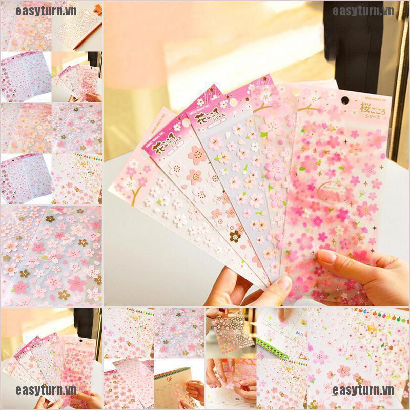 Sticker Dán Scrapbook Hình Hoa Anh Đào