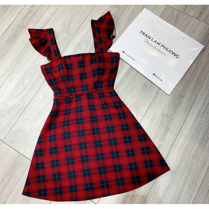 [Mã FAGREEN245 giảm 10% tối đa 30K đơn 99K] Váy kẻ caro cánh tiên | BigBuy360 - bigbuy360.vn