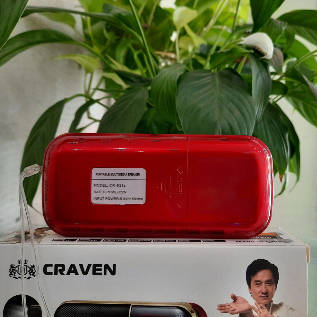 Loa nghe nhạc Craven CR-836S có khe cắm thẻ nhớ và cổng usb