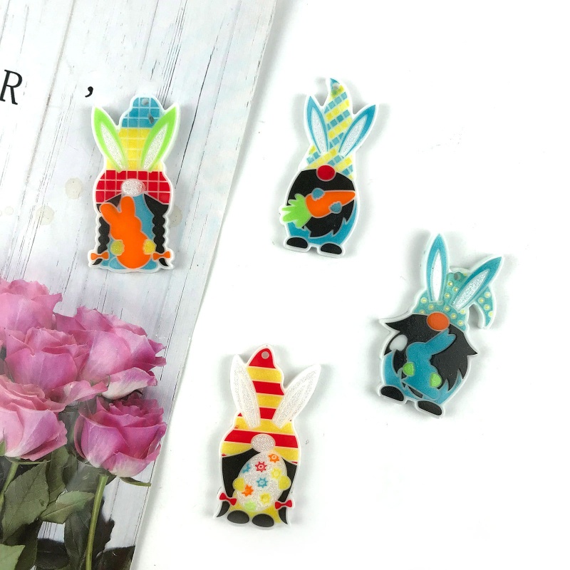 Khuôn Silicone Làm Móc Khóa Hình Thỏ Phục Sinh