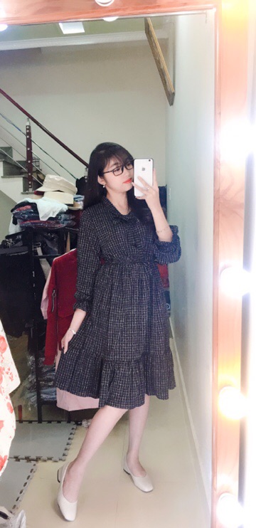 Set váy + yếm len