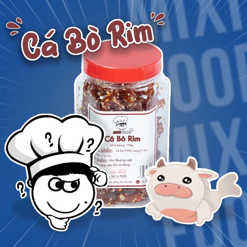 [HN - CHÍNH HÃNG] Cá bò rim MIXIFOOD, đồ ăn vặt, tuyệt phẩm cá bò cao cấp, 150G