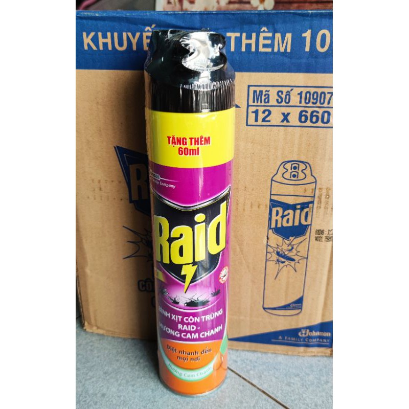 Bình xịt côn trùng Raid chai 600ml