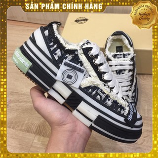 [Hot trend-Freeship] Giày sneaker xVESSEL DI OR bản mới 2020 đế trắng style rách cao 3,5-4cm 1.1 đế gỗ