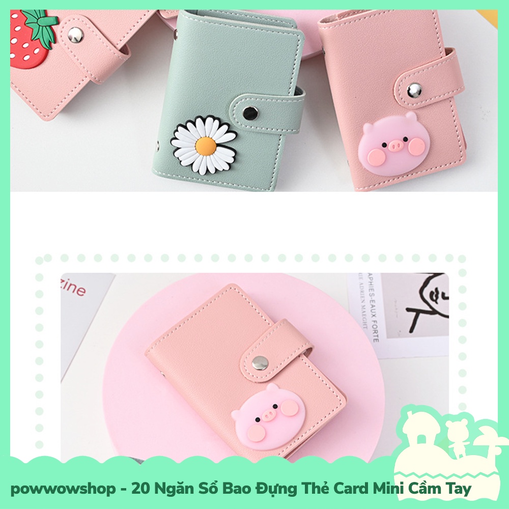 [Sẵn VN - Hỏa Tốc] 20 Ngăn Sổ Bao Thẻ Đựng Card, Amiibo Mini Cầm Tay Phong Cách Đáng Yêu Cute Style