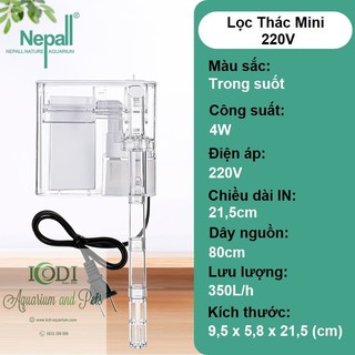 Máy lọc thác bể cá Nepall Filter