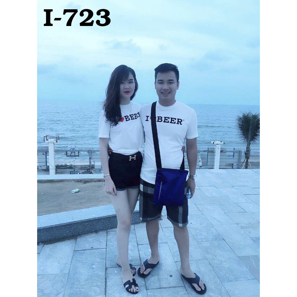 I-723 Áo Thun Đôi In I BEER
