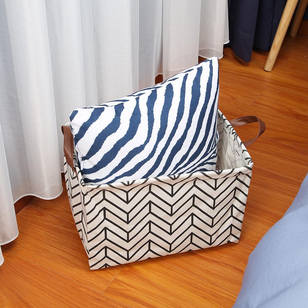 Giỏ vuông COZYROOMSA chất liệu vải bố để đựng đồ giặt và đồ chơi cho bé