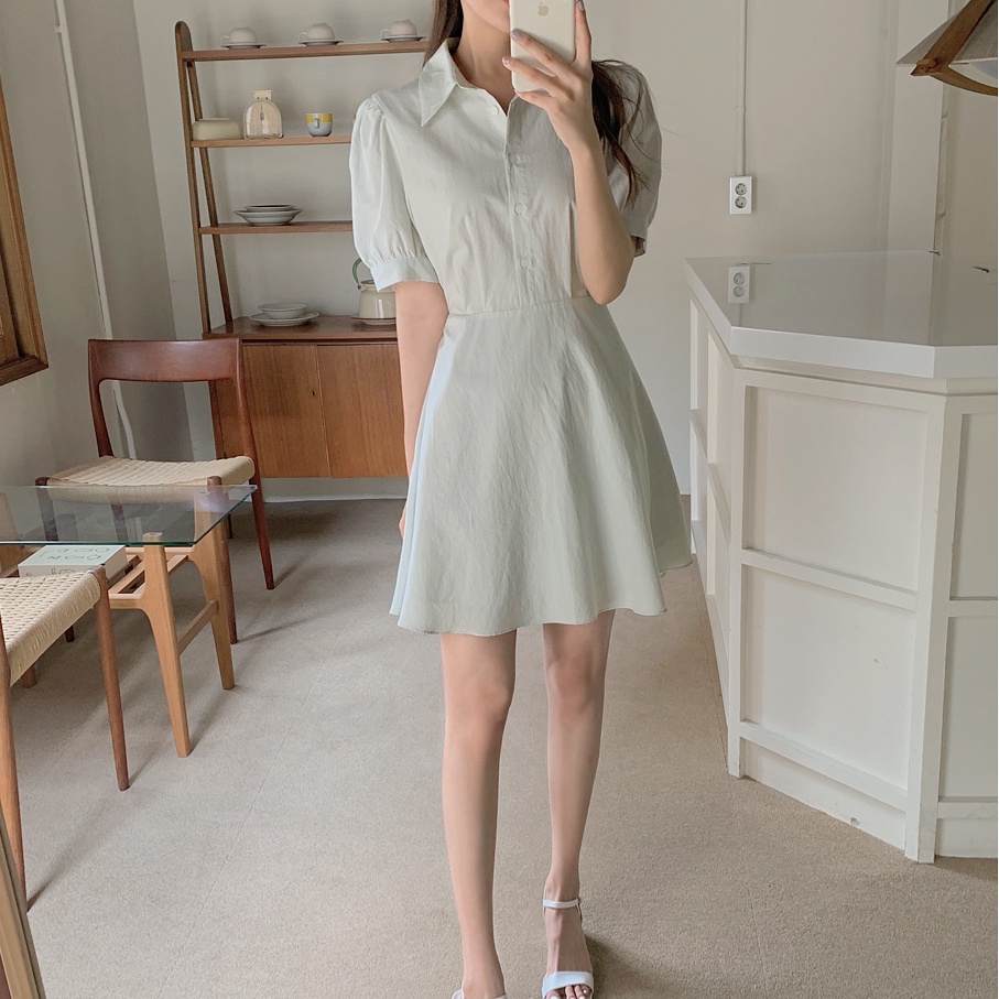 Đầm SUXI dáng chữ A tay ngắn đơn giản thời trang mùa hè sành điệu cho nữ