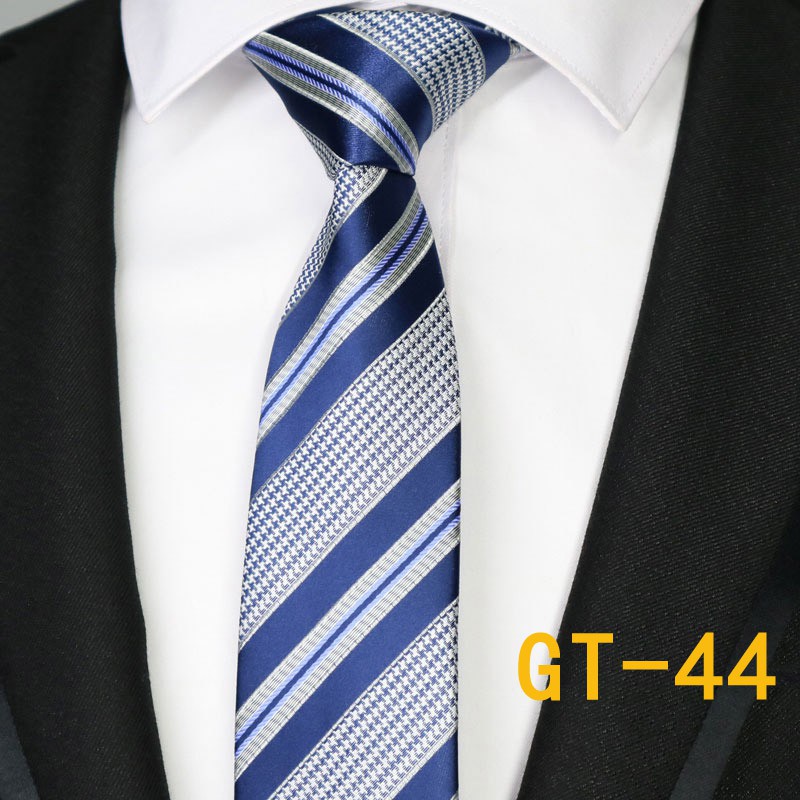 Cà Vạt Lụa 6CM Màu Đen / Xanh Thời Trang Cho Nam