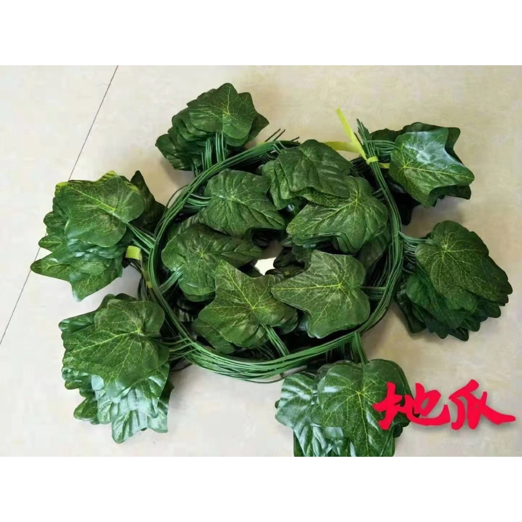 Dây Leo Lá Nho mầu Xanh - Nhân Tạo Dài 2.4M Trang Trí Tường Nhà Cửa Đa Dụng