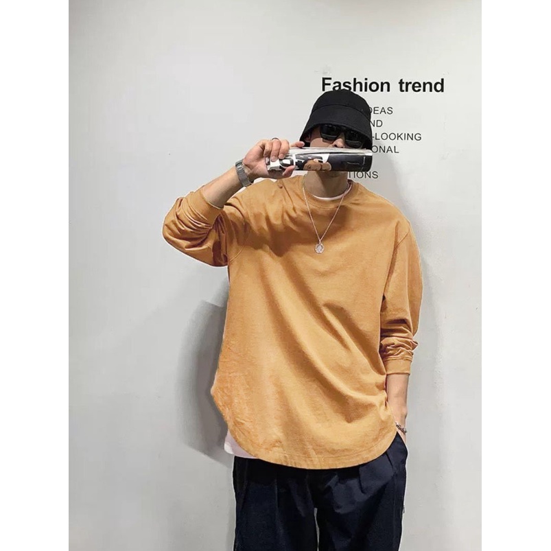 Áo thun Tay dài Lai bầu N95 CVC - Giá sỉ Unisex