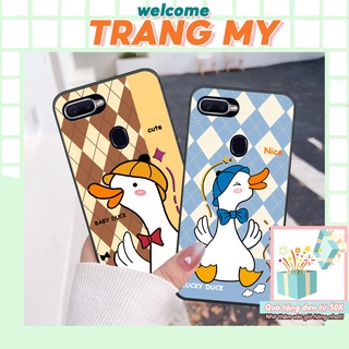 Ốp lưng Oppo F9 - A7 họa tiết trái tim, gấu, vịt vàng dễ thương