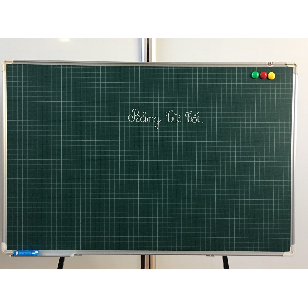 [Ảnh+video] Bảng từ xanh kẻ ô ly tiểu học kèm giá đỡ 80x120cm điểu chỉnh độ cao