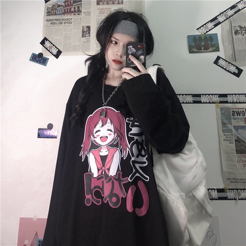 Áo thun tay dài form rộng NEKO.SG, Áo thun Streetwear Ulzzang SWT49