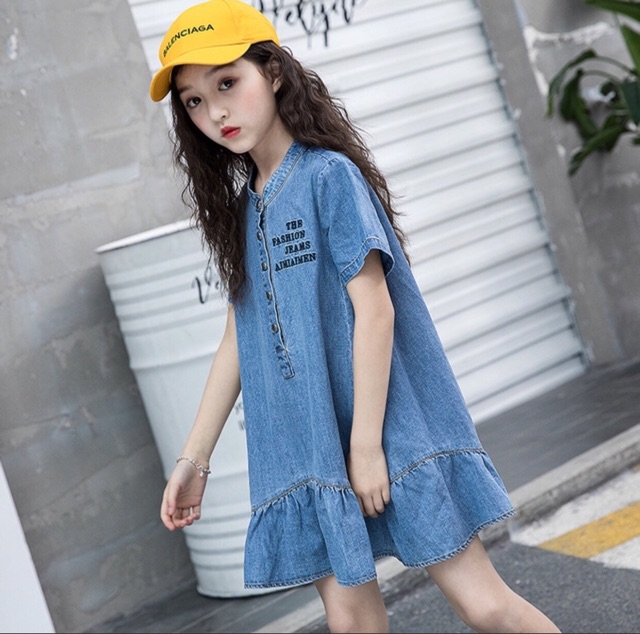 Đầm jeans bé gái từ 18-45kg