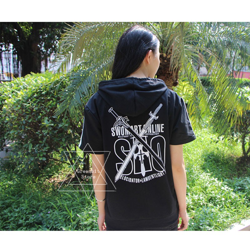 Áo khoác có nón in hoạ tiết Sword Art Online sao kirigaya kazuto thời trang | BigBuy360 - bigbuy360.vn
