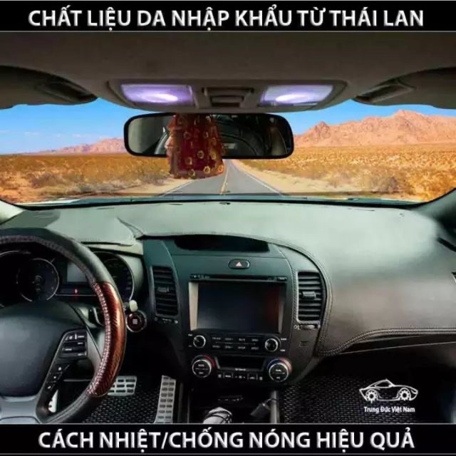 Thảm taplo da vân cacbon dòng xe honda City đời mới nhất