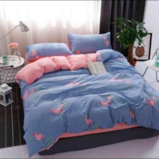 Bộ chăn ga gối cotton đũi