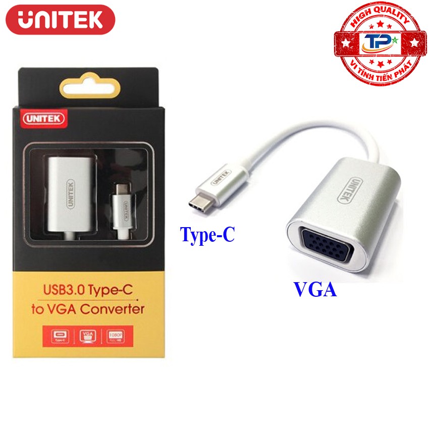 Bộ chuyển USB 3.1 Type-C sang cổng VGA Unitek Y-6315