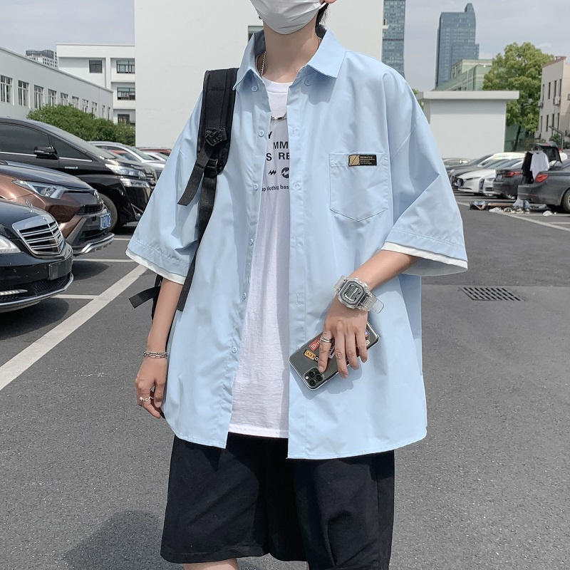 Áo sơ mi nam form rộng tay lỡ, áo sơ mi nam bigsize khoác ngoài ulzzang hàn quốc đi chơi đi học hàn quốc học sin