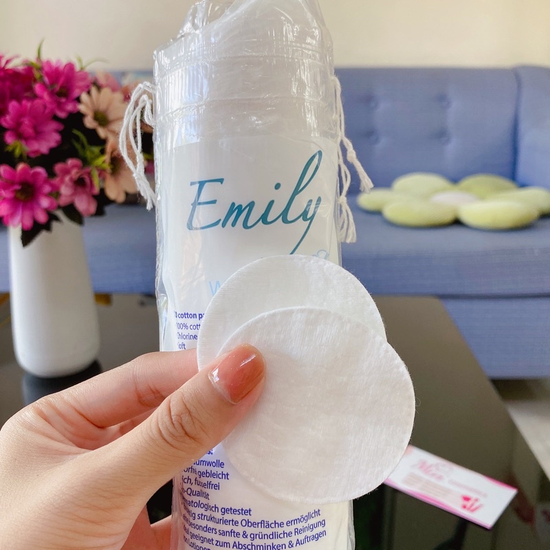 Bông tẩy trang cotton mềm mịn an toàn Emily Đức