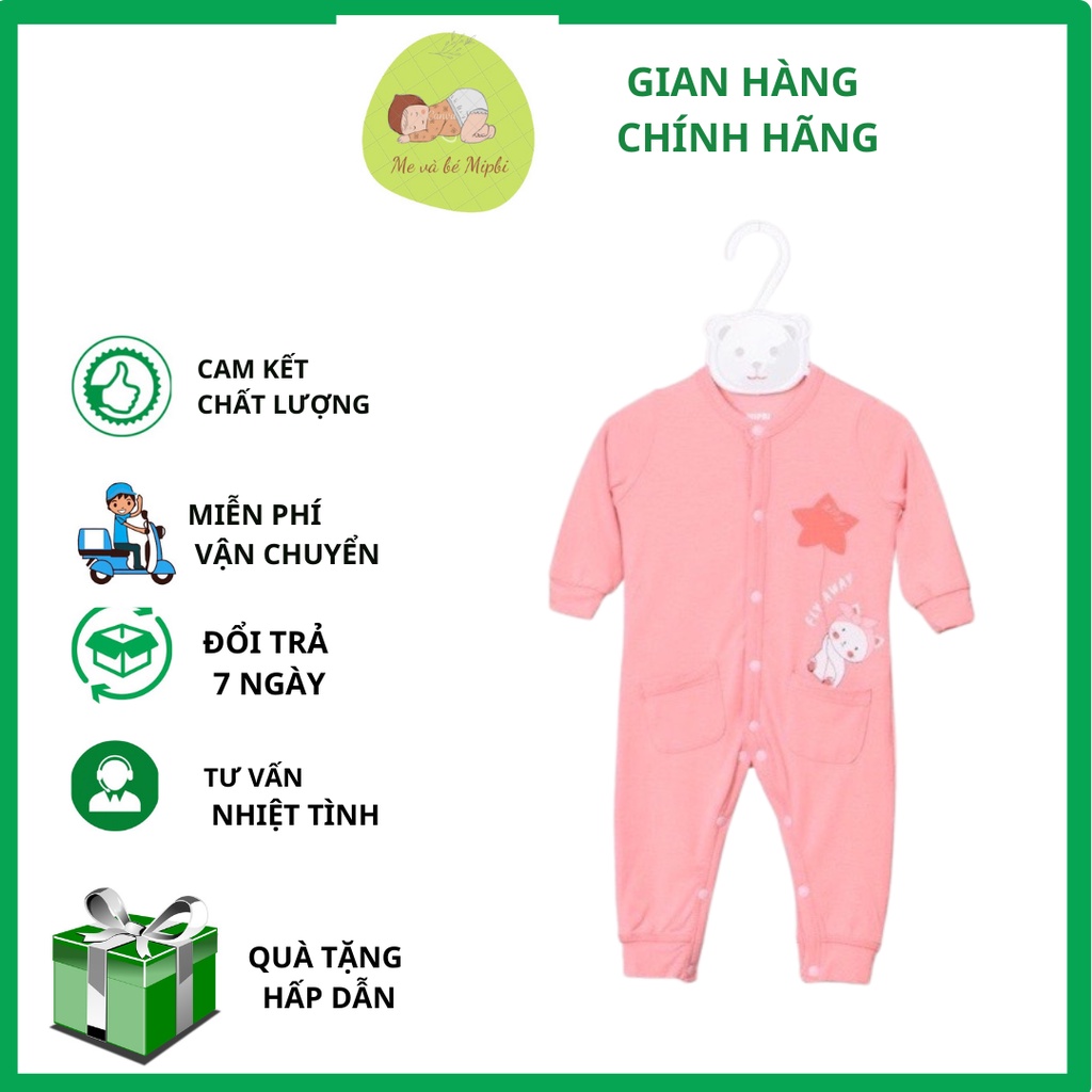 Body liền thân dài tay SIÊU MỀM MẠI cho bé sơ sinh làm từ sợi tre Mipbi. Bodysuit dài tay êm ái nâng niu làn da bé