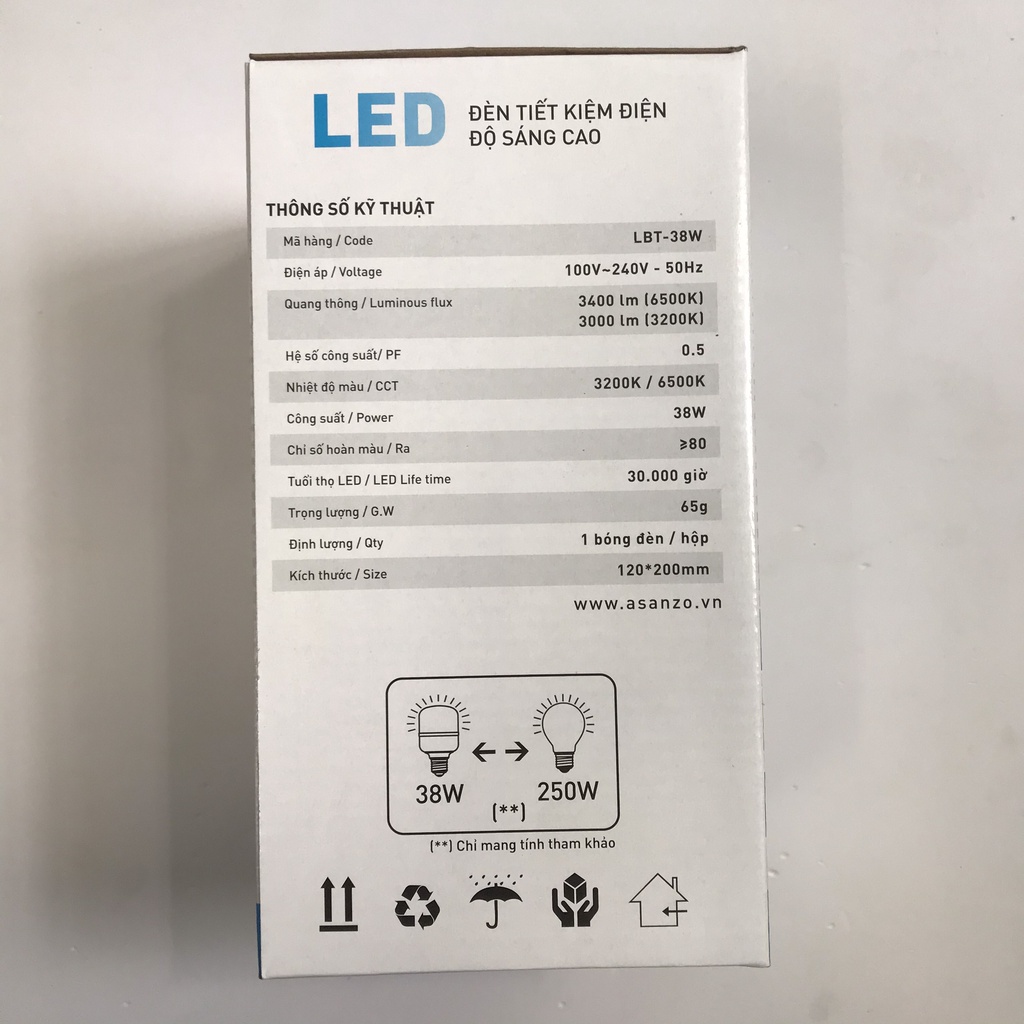 Bóng đèn Led 5w 7w 9w 10w 12w 15w 18w 20w bup tròn A bulb tiết kiệm điện kín chống nước Isun Asanzo