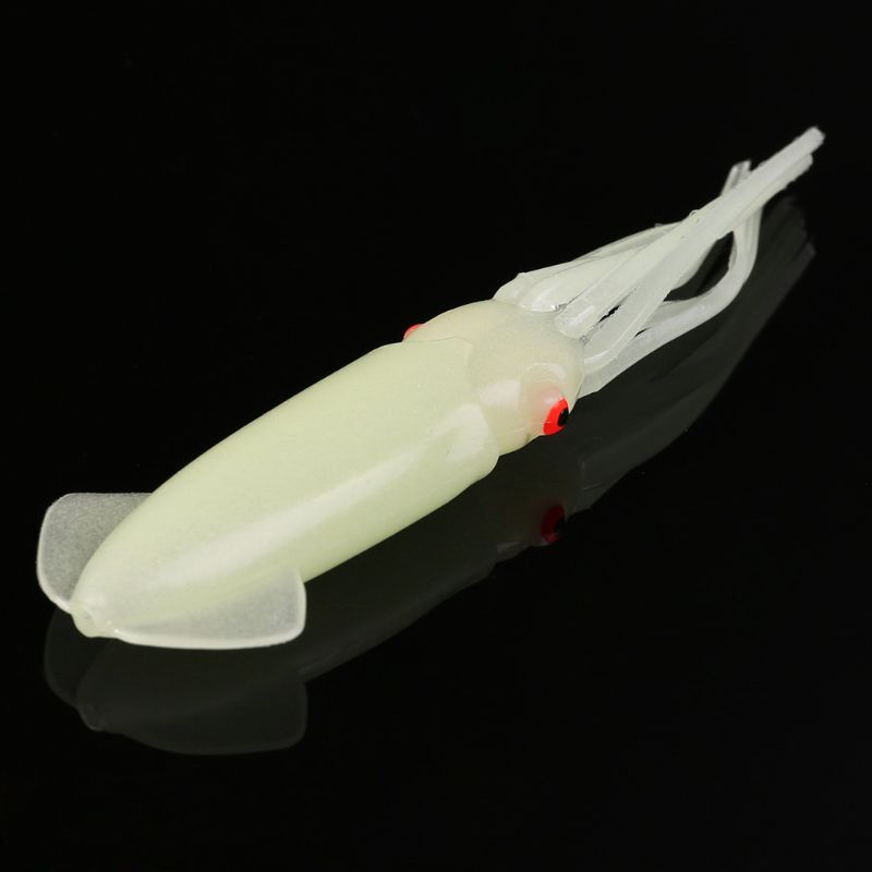 TO 1 Mới 110mm B2 Câu Cá Bạch Tuộc Mực Cơ Thể Dạ Quang Mồi Cá Phát Sáng Trong Bóng Tối