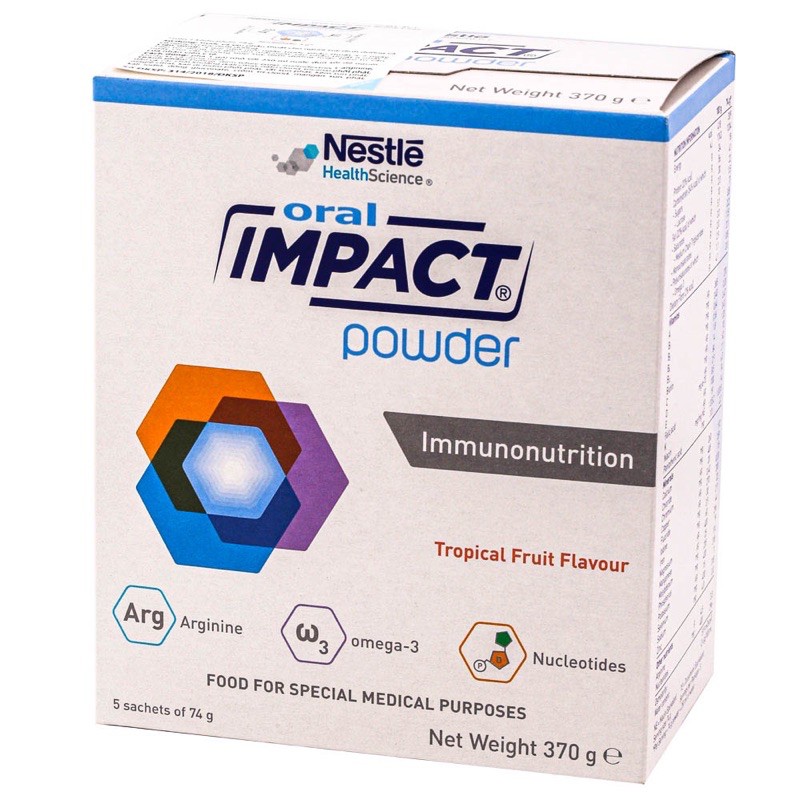 Sữa dinh dưỡng Y HỌC ORAL IMPACT(Hộp 370 gram của NESTLE) – Dinh dưỡng tối ưu CHO BỆNH NHÂN UNG THƯ VÀ SAU PHẪU THUẬT