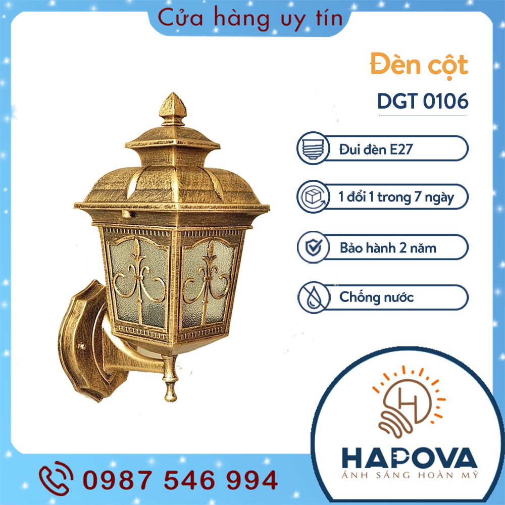 Đèn gắn tường, đèn gắn tường ngoài trời HAPOVA DGT 0106