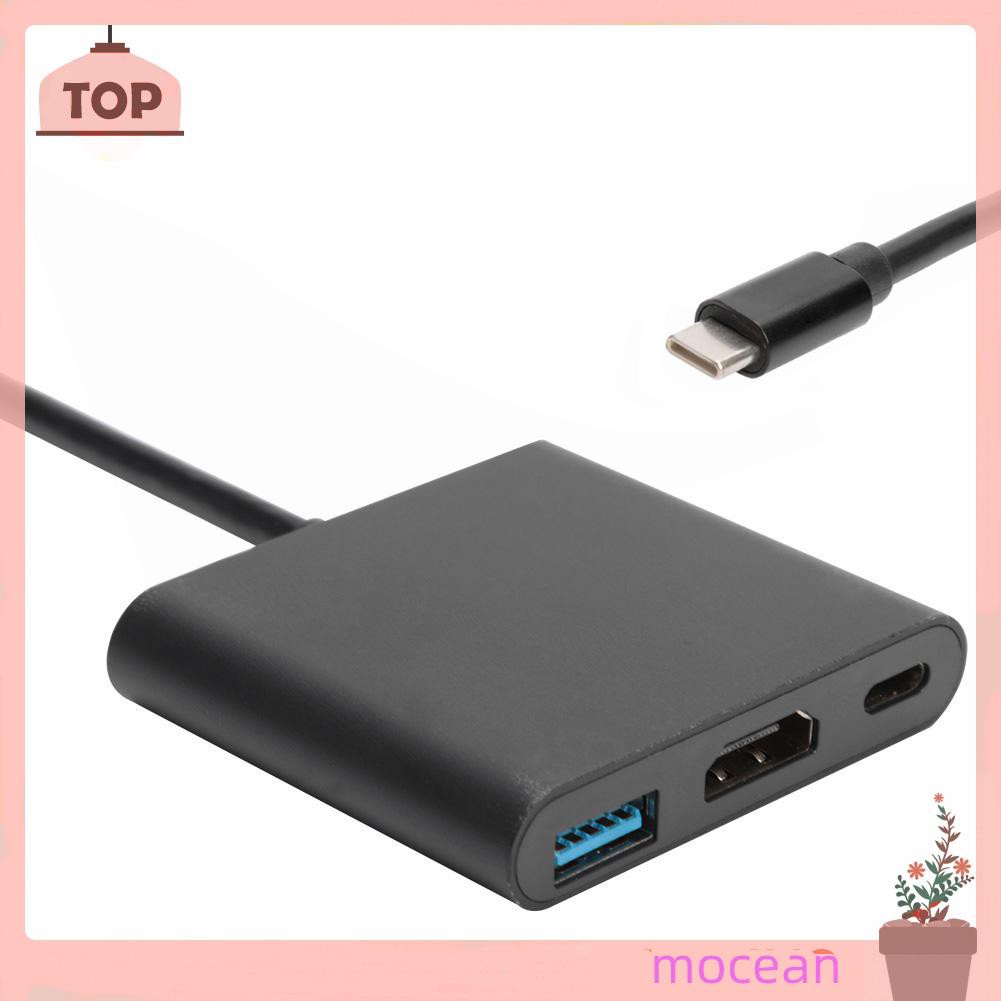 Bộ Chuyển Đổi Mocean 3 Trong 1 Usb3.1 Usb-C Sang Usb3.0 + 4k Hdmi-Compatible + Pd Usb-C