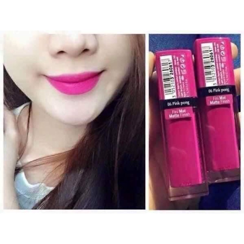 Son BJ 06 Bourjois velvet Hồng sen tươi sáng