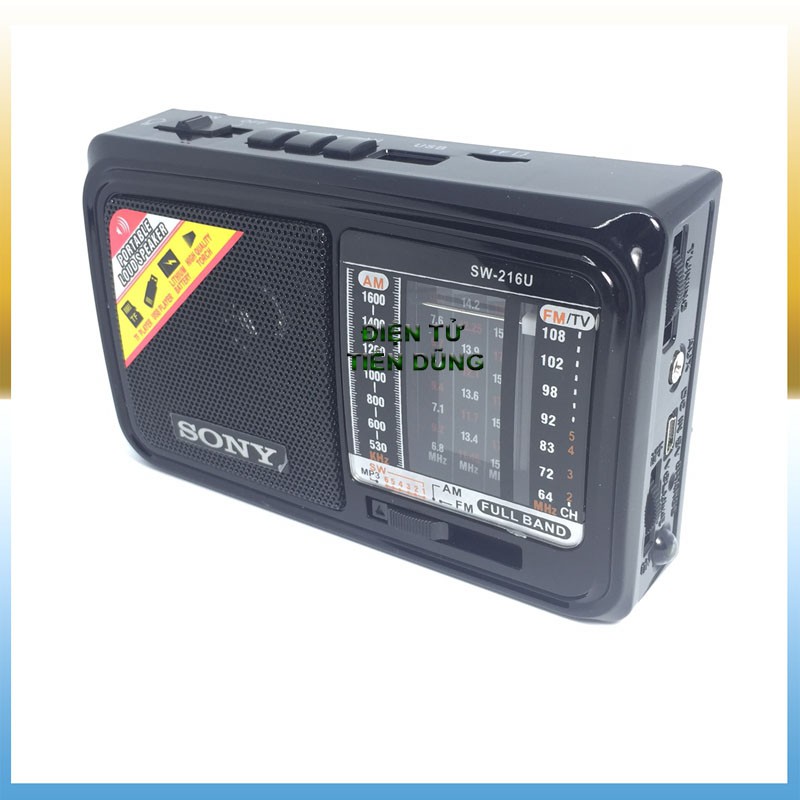 Đài Radio FM SW-216U loại mini Hỡ Trợ USB và Thẻ nhớ