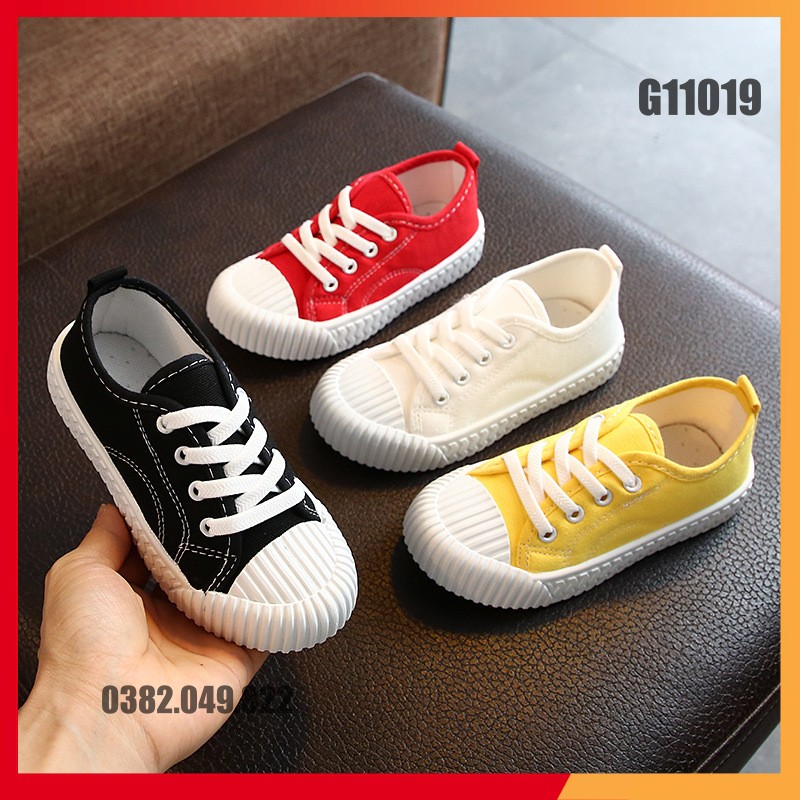 Giày Vải Cho Trẻ Em Mũi Vỏ Sò Đế Thấp Size 26-36 - G11019