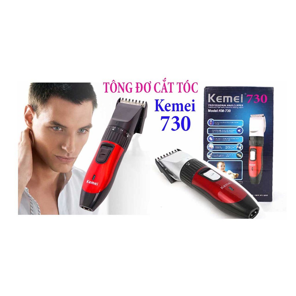 Tông Đơ Cắt Tóc Sạc Điện Kemei Km-730 Cực Rẻ