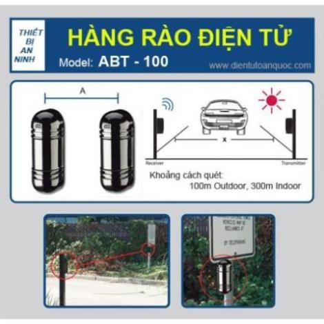 Hàng rào báo động chống trộm bằng cảm biến hồng ngoại ABT-100 kèm 2 nguồn Adapter