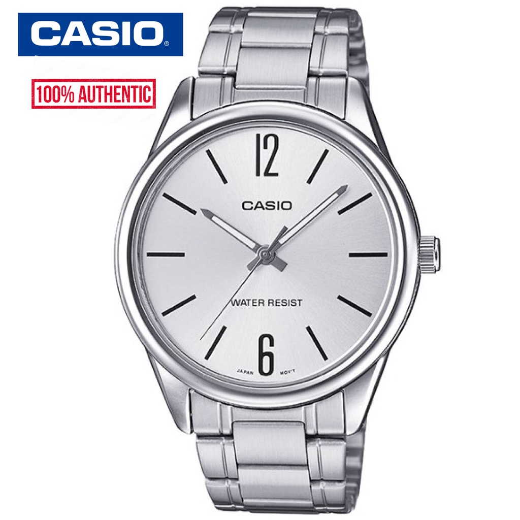 Đồng hồ Nam Casio, dây thép không gỉ, size 40mm MTP-V005D-7BUDF