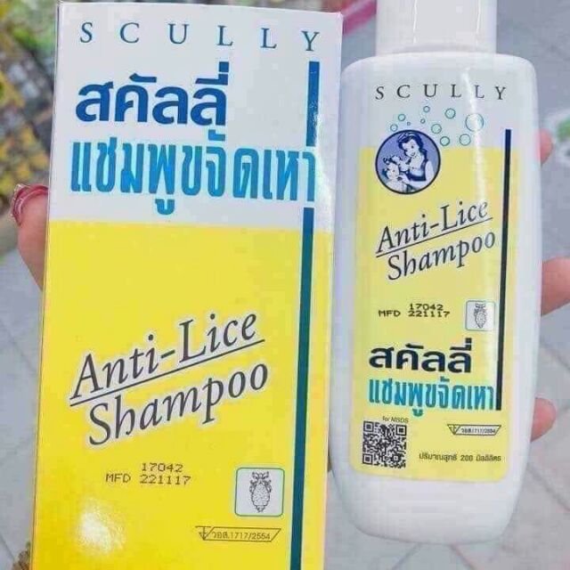 Dầu gội ṫrị chấy (chí) SCULLY Anti Lice Shampoo (Thái Lan)