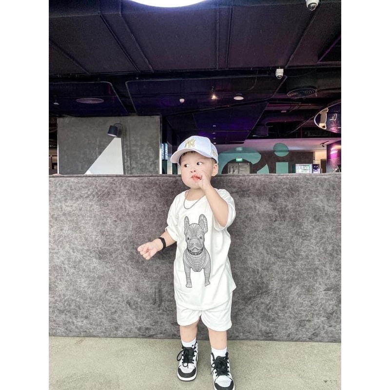 Áo Thun, Áo Phông Tay Lỡ Bé Trai Bé Gái Unisex Hình Chó Phong Cách Hàn Quốc Cotton Hàn Quốc Tobukids.vn