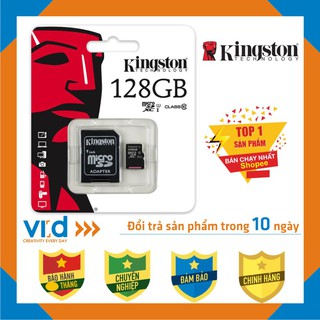 QUÀ TẶNG Thẻ Nhớ KINGTON MICRO SDHC 128GB, 64GB, 32GB - Bảo hành 5 năm