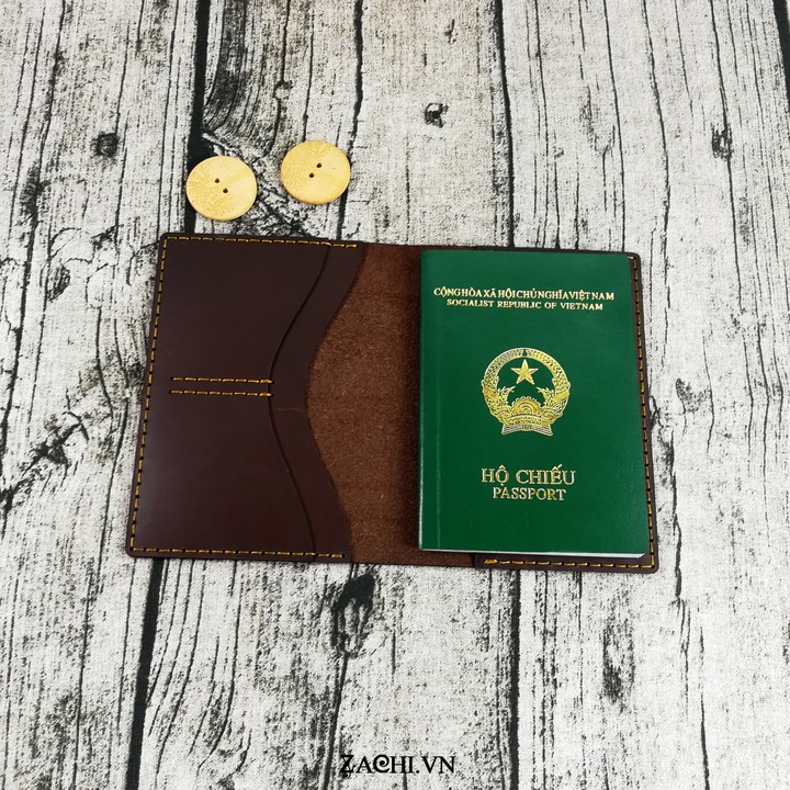 [Zachi] VÍ DA ĐỰNG PASSPORT  DA BO HANDMADE ZACHI