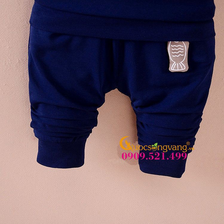 Bộ quần áo bé trai dễ thương set đồ bé trai dài tay GLSET032 Cuocsongvang
