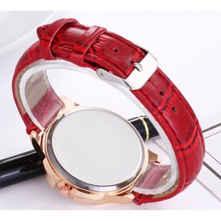 Đồng hồ nữ Quartz dây da mặt hình hoa