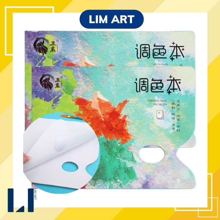 Palette giấy tear off paper palette 36 trang - Bảng pha màu bằng giấy tiện dụng