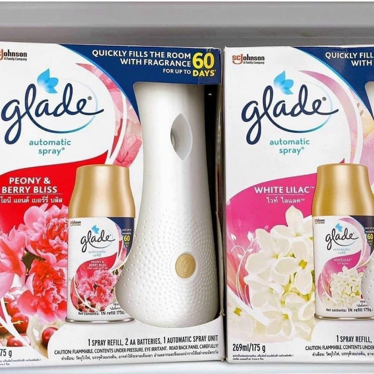 COMBO Máy Xịt Thơm Phòng Tự Động GLADE 3in1 Thái Lan