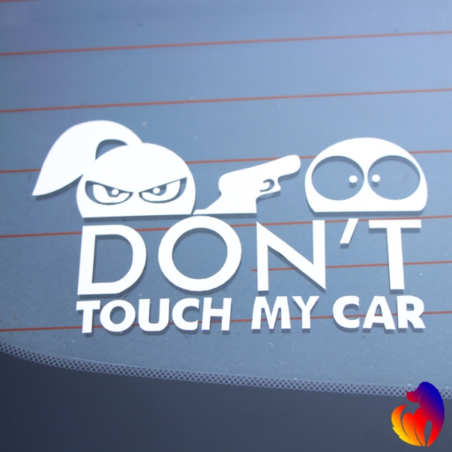 Blackhole Sticker dán xe hơi in chữ &quot; Warning do not touch my car &quot;