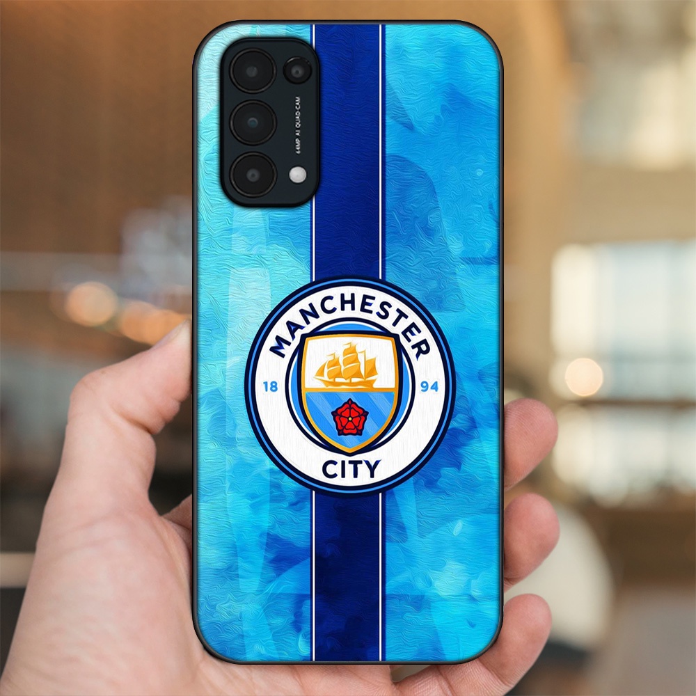 Ốp lưng Oppo Reno 5 viền đen in hình Manchester City MC