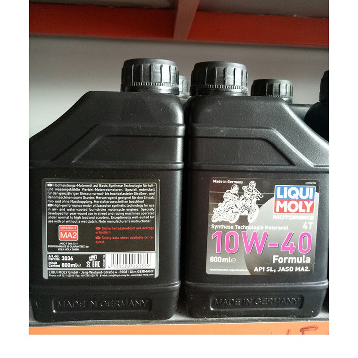 Nhớt Tổng Hợp Liqui Motorbike 10w40 Formula 0.8l - Motorbike 4t 10w-40 Formula - 3036 - Hàng Chính Hãng