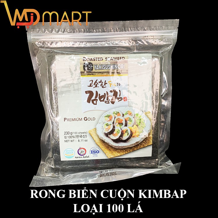 (MỚI) 100 LÁ RONG BIỂN CUỘN CƠM LAVER CÓ ZIP